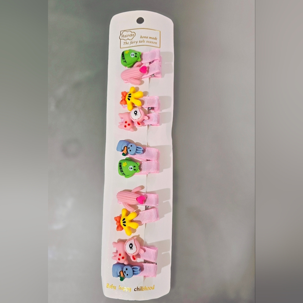 NEW! Rando The Fairy Tale Season Girls Baby Toddler Hair Clips - 5 Sets